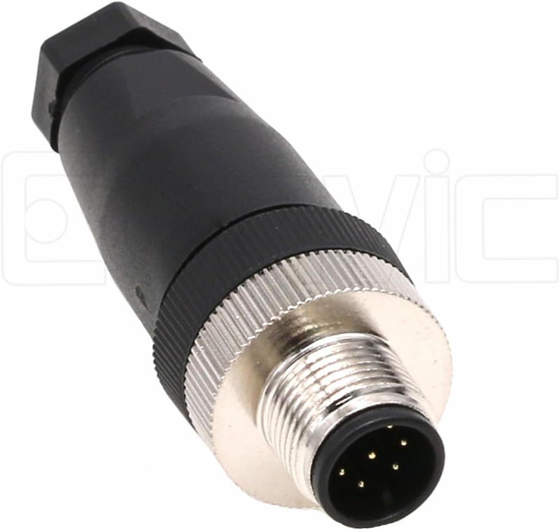 Eonvic M12 8 Pin Male Connector, 12mm A Code IP67 30V 2A AC/DC Industrial Circular Connector, Unshiled Field Assembly Wireable Sensor Straight 2pcs - Image 2
